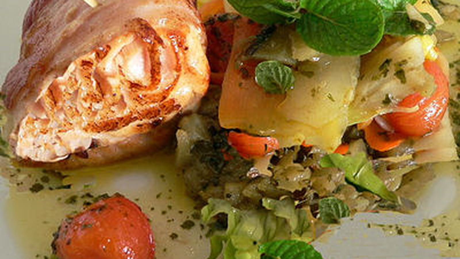 Tournedos de saumon au lard