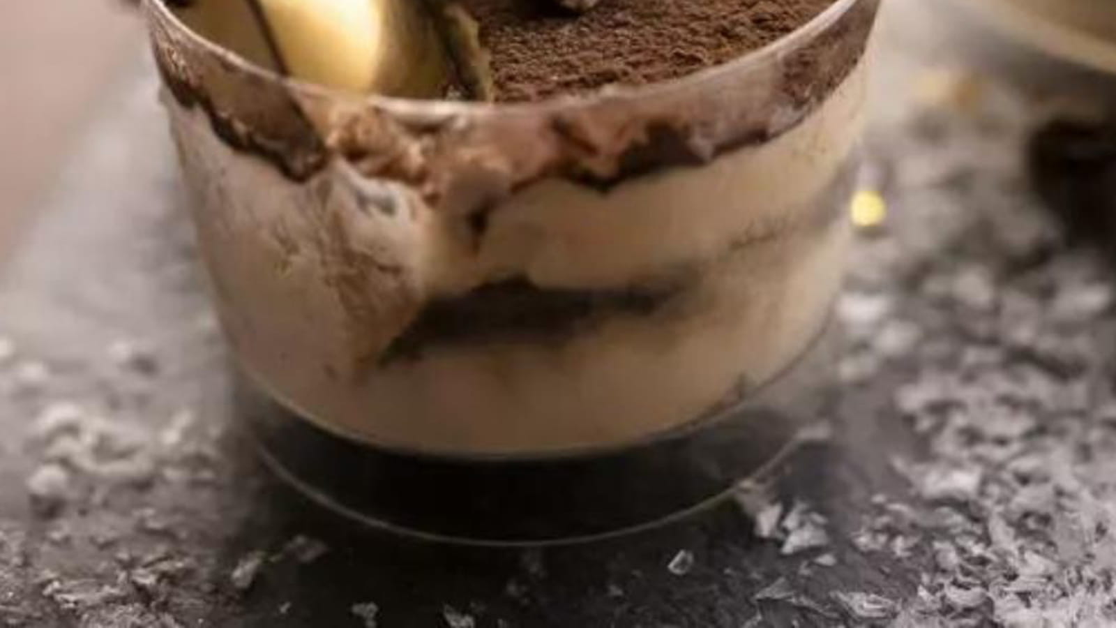Tiramisu aux marrons glacés en verrines