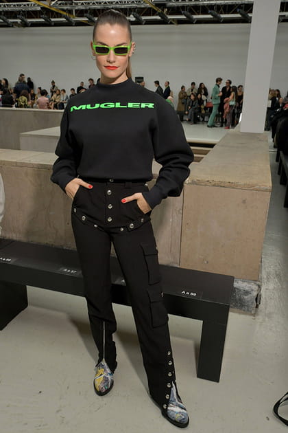 Claire Laffut&nbsp;au d&eacute;fil&eacute; Mugler