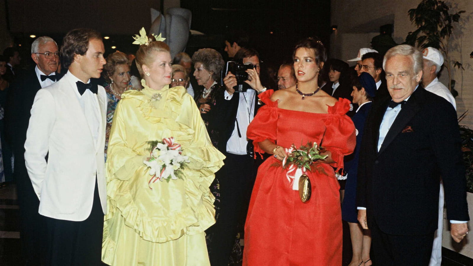 Le prince Albert II, Grace Kelly, Caroline de Monaco, le prince Rainier III