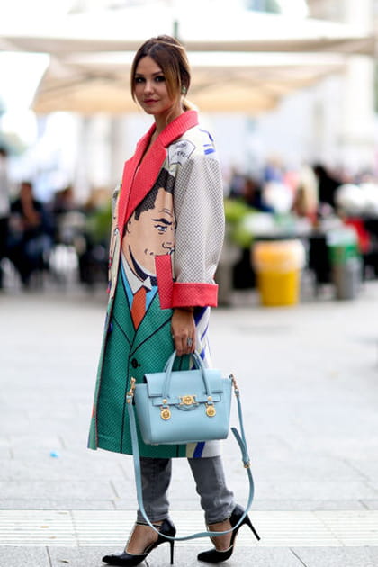 Street looks fashion week Milan&nbsp;: pop art