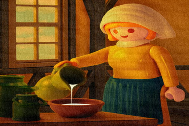 La laitière version Playmobil par Richard Unglik