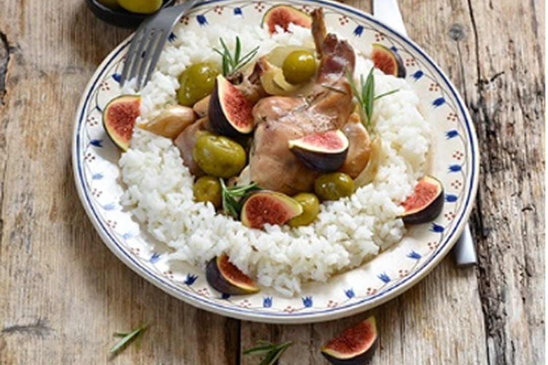 Lapin aux olives vertes d'Espagne Manzanilla