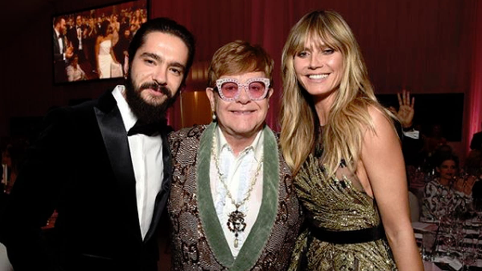 Heidi Klum, Tom Kaulitz et Elton John