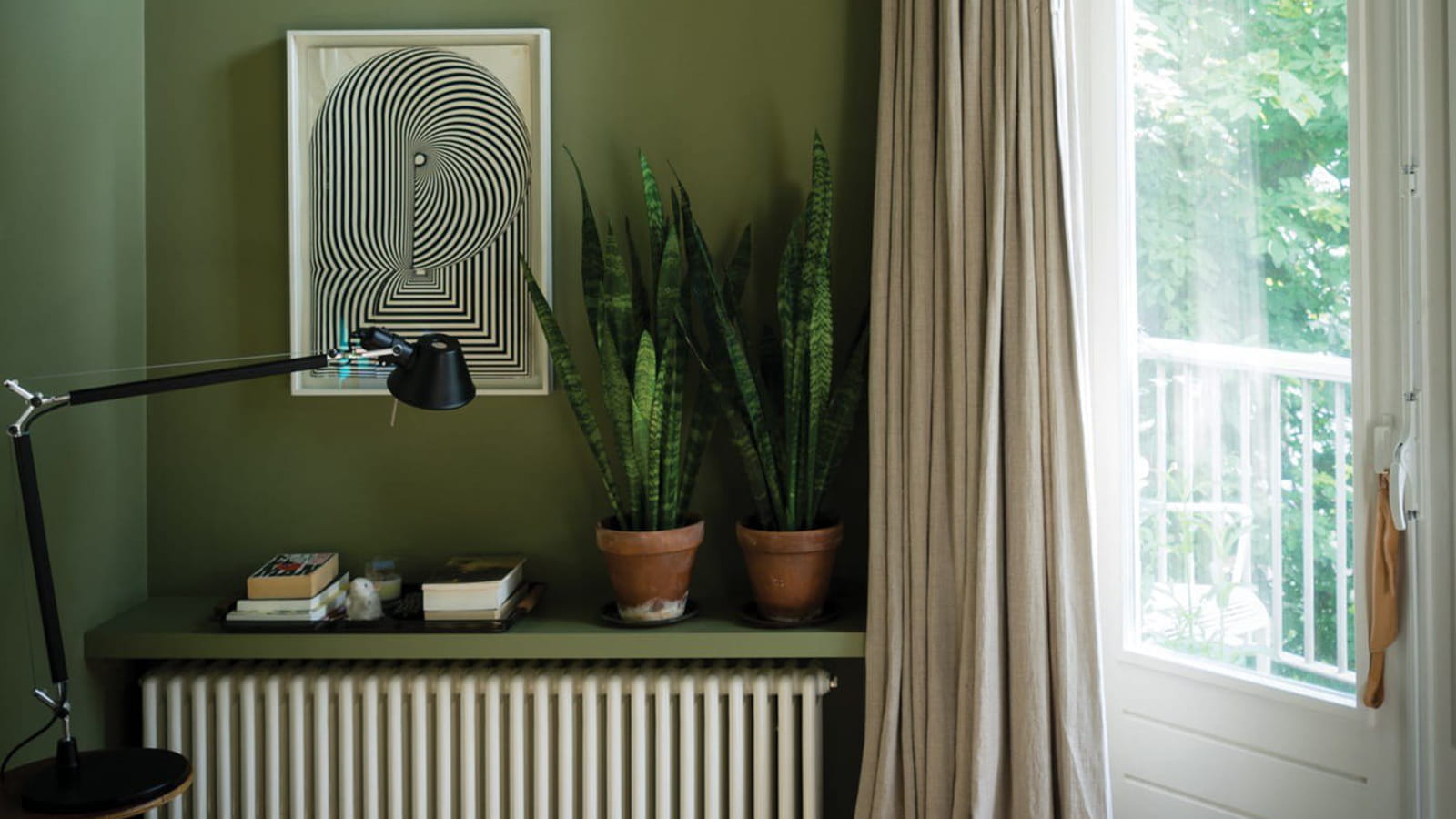 Chambre vert kaki