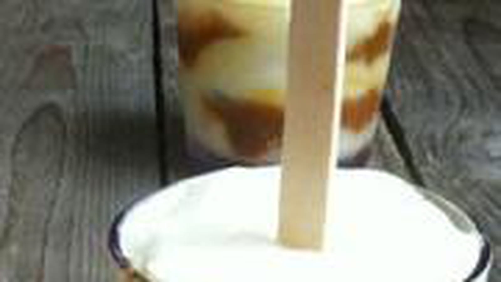 Fromage blanc givré caramel chocolat