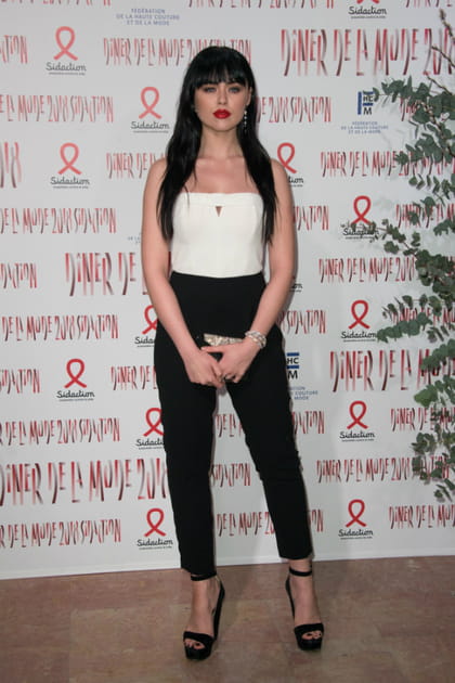 Kristina Bazan au d&icirc;ner de la mode du Sidaction