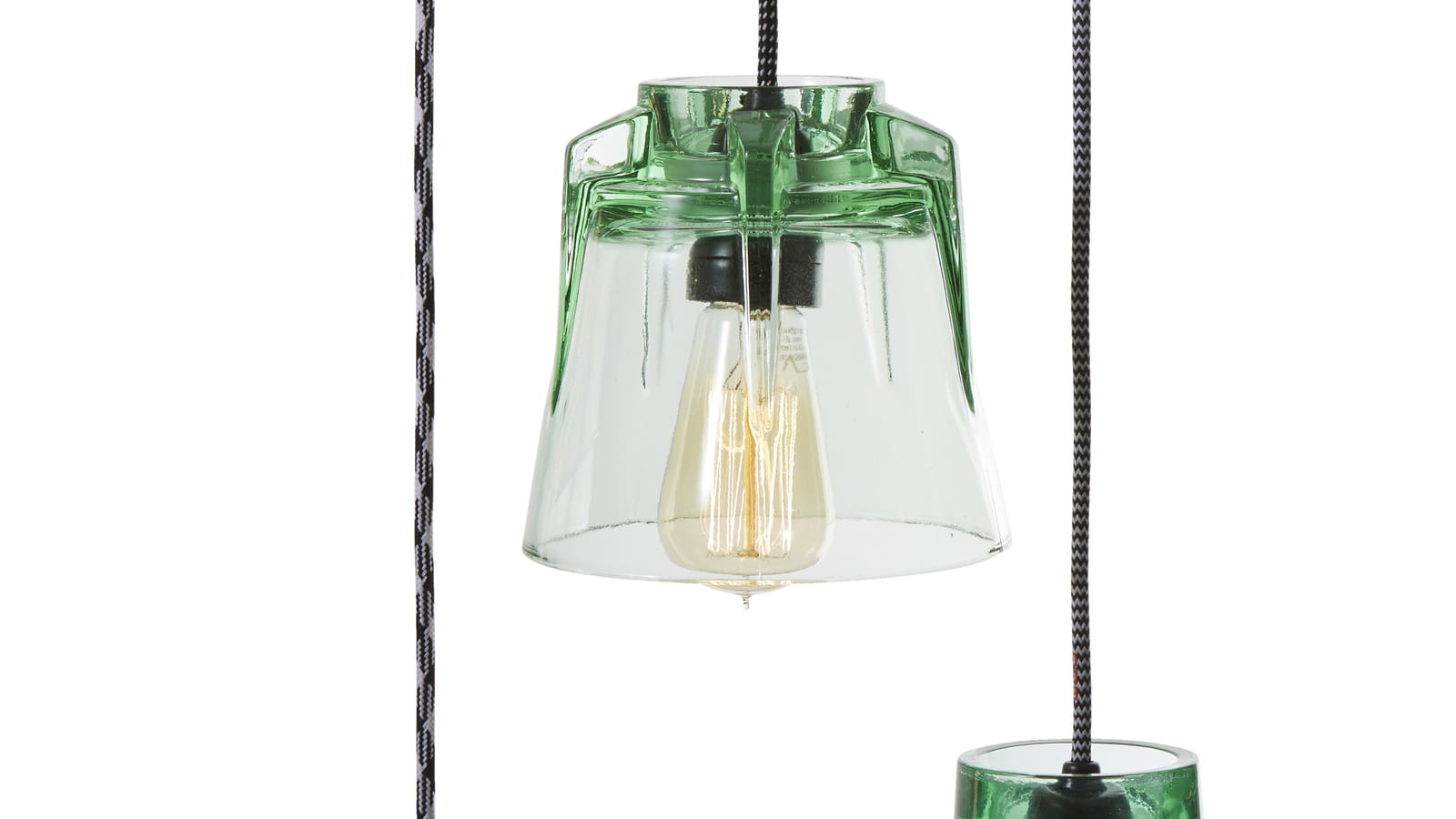 Suspension verre recyclé chez Merci
