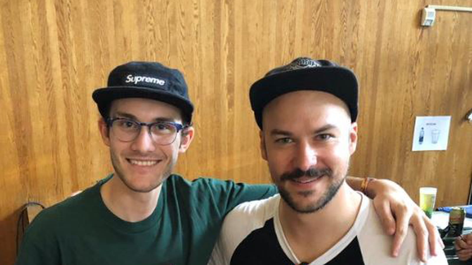 Avec l'acteur Marc-André Grondin