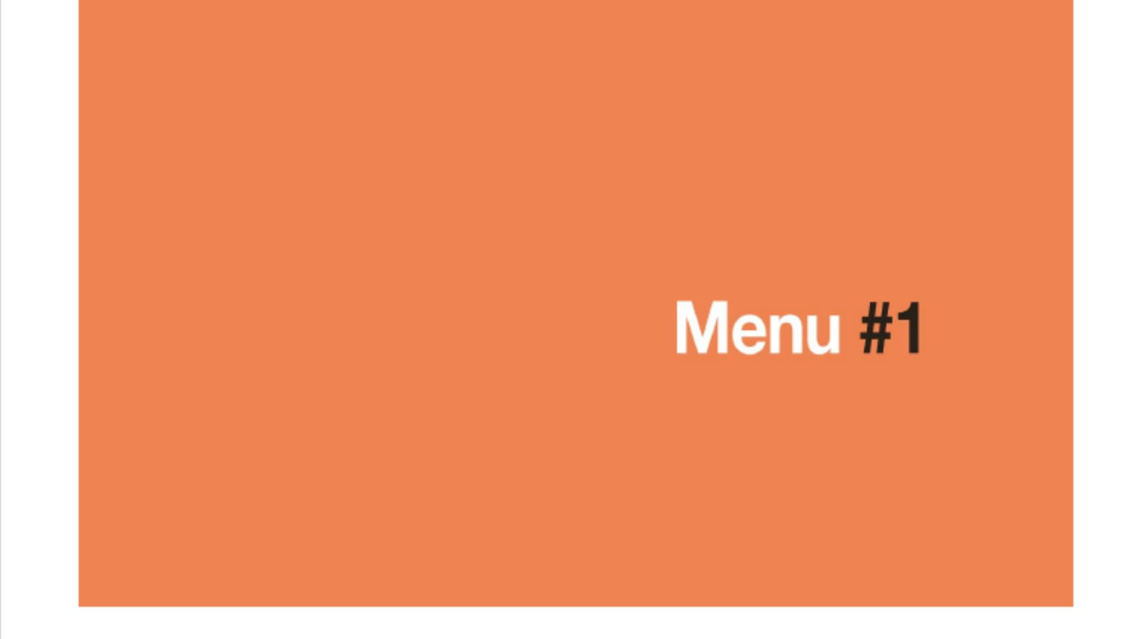 Menu d'été