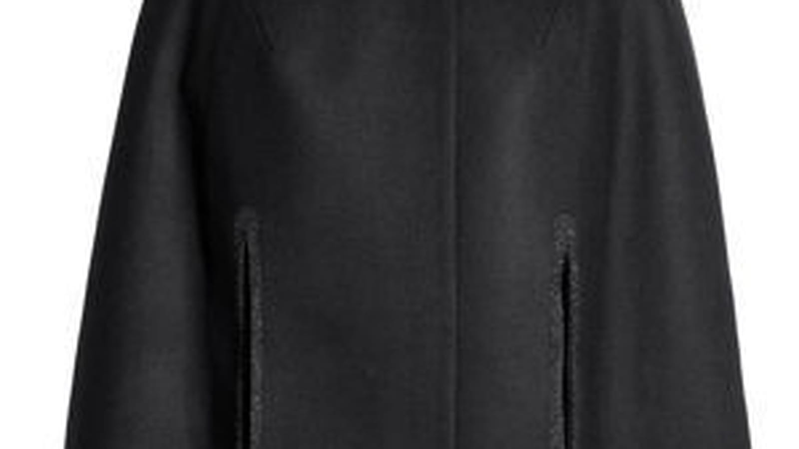 Cape en laine mélangée noire de H&M