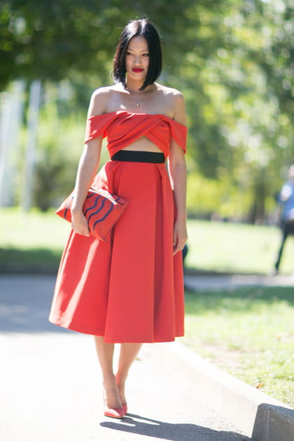 Street style &agrave; Milan : rose corail estival