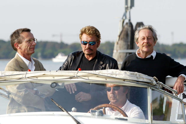 A Venise, avec Johnny Hallyday et Patrice Leconte