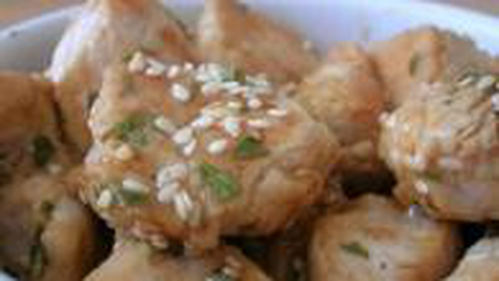 Bouchées de dinde au sésame