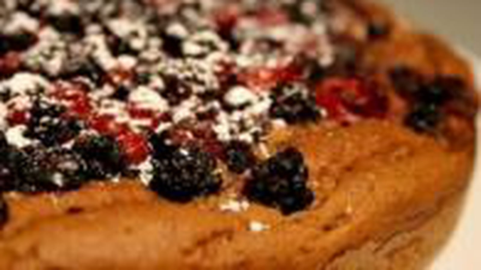 Fondant aux speculoos, tofu et fruits rouges