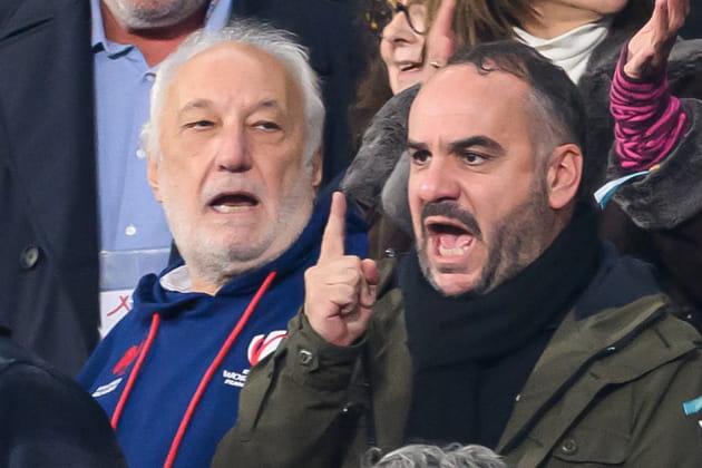 Fran&ccedil;ois Berl&eacute;and et Fran&ccedil;ois-Xavier Demaison, sous tension pendant le match France-Afrique du Sud