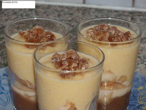 Polenta crémeuse aux poires et marrons glacés
