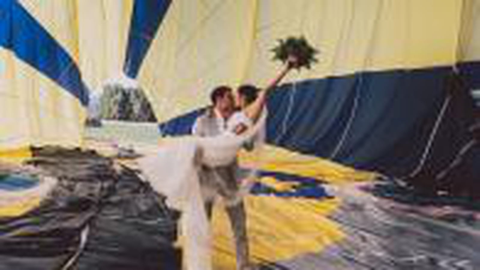Un mariage dans une montgolfière