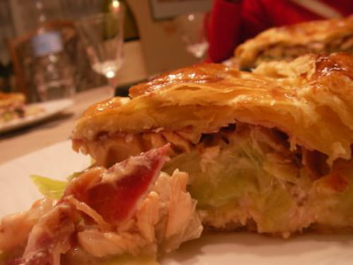 Quiche saumon-poireaux