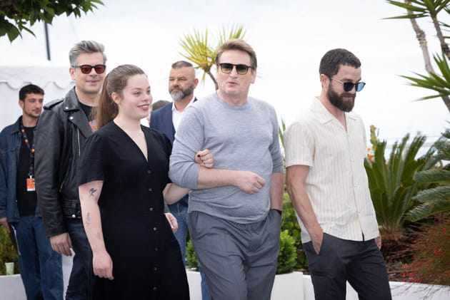 Anna Biolay &agrave; Cannes avec Beno&icirc;t Magimel, Guillaume Gouix et Benjamin Biolay