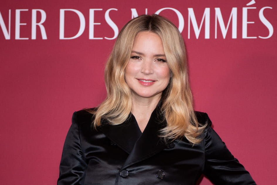 Virginie Efira, naturelle avec son blush p&ecirc;che