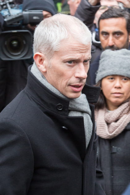 Franck Riester aux fun&eacute;railles de Michel Legrand