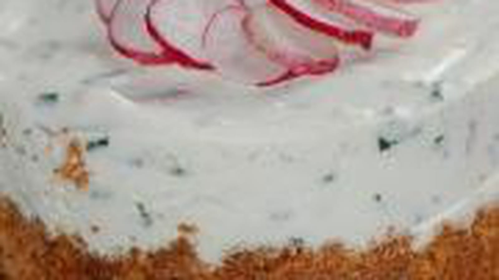 Cheesecake radis, chèvre frais