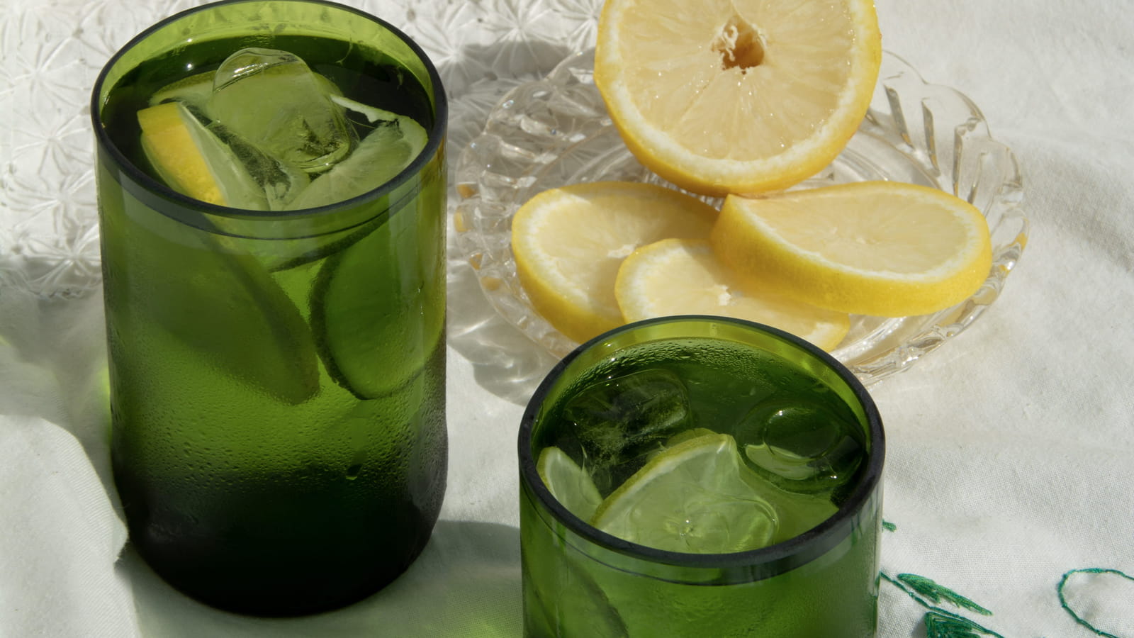 Verres upcyclés Q de bouteilles