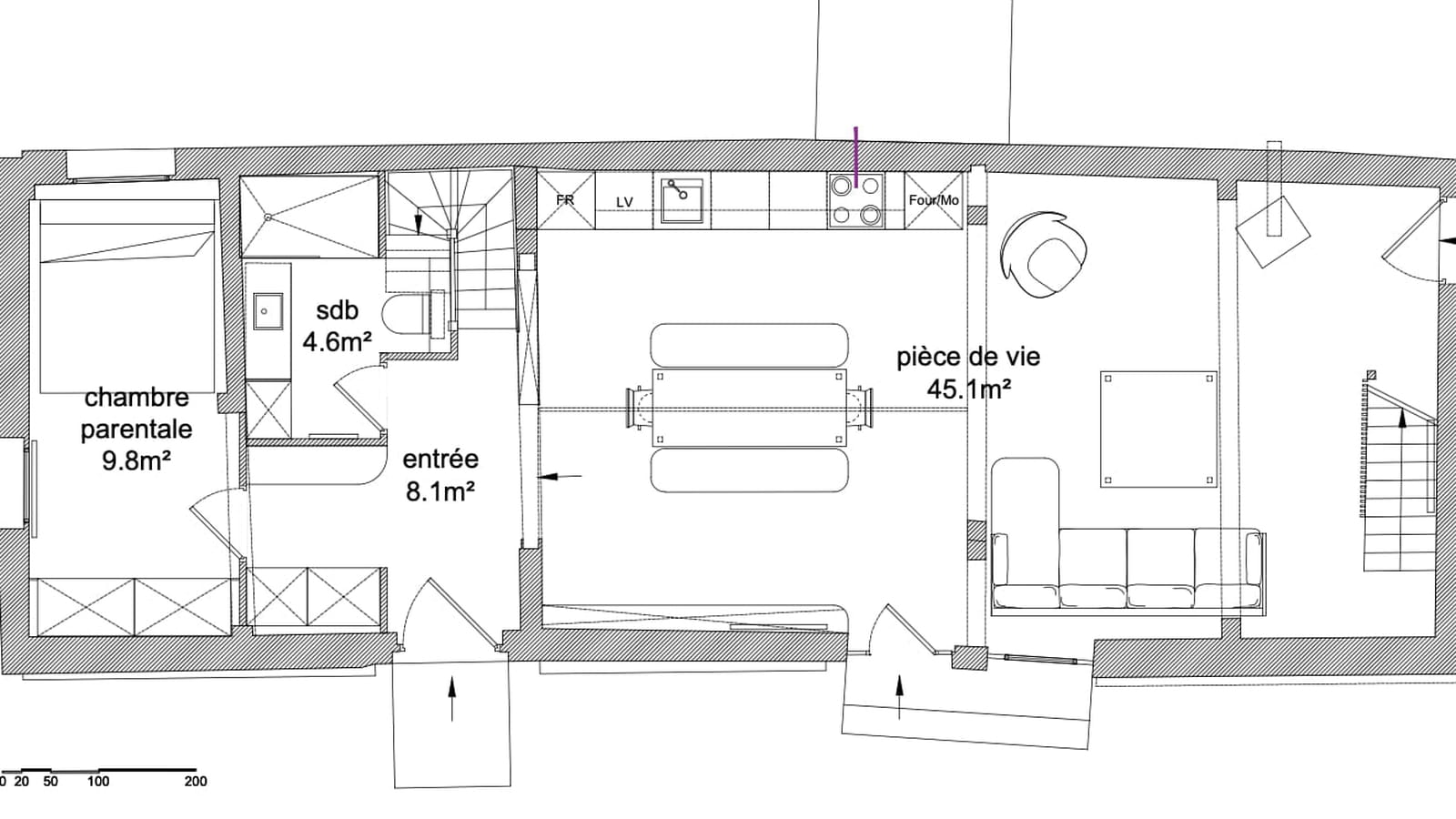 Plan rez-de-chaussée projet