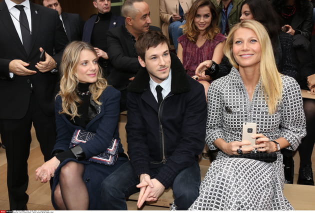 Gaspard Ulliel avec M&eacute;lanie Laurent et Gwyneth Paltrow au d&eacute;fil&eacute; Chanel en 2016