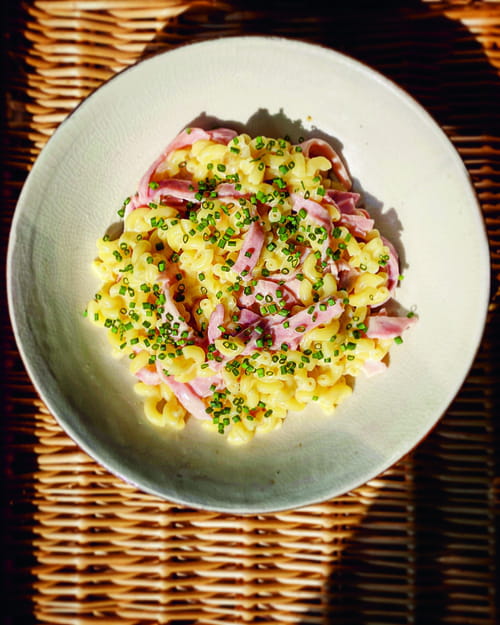Risotto de coquillettes jambon de Cyril Lignac