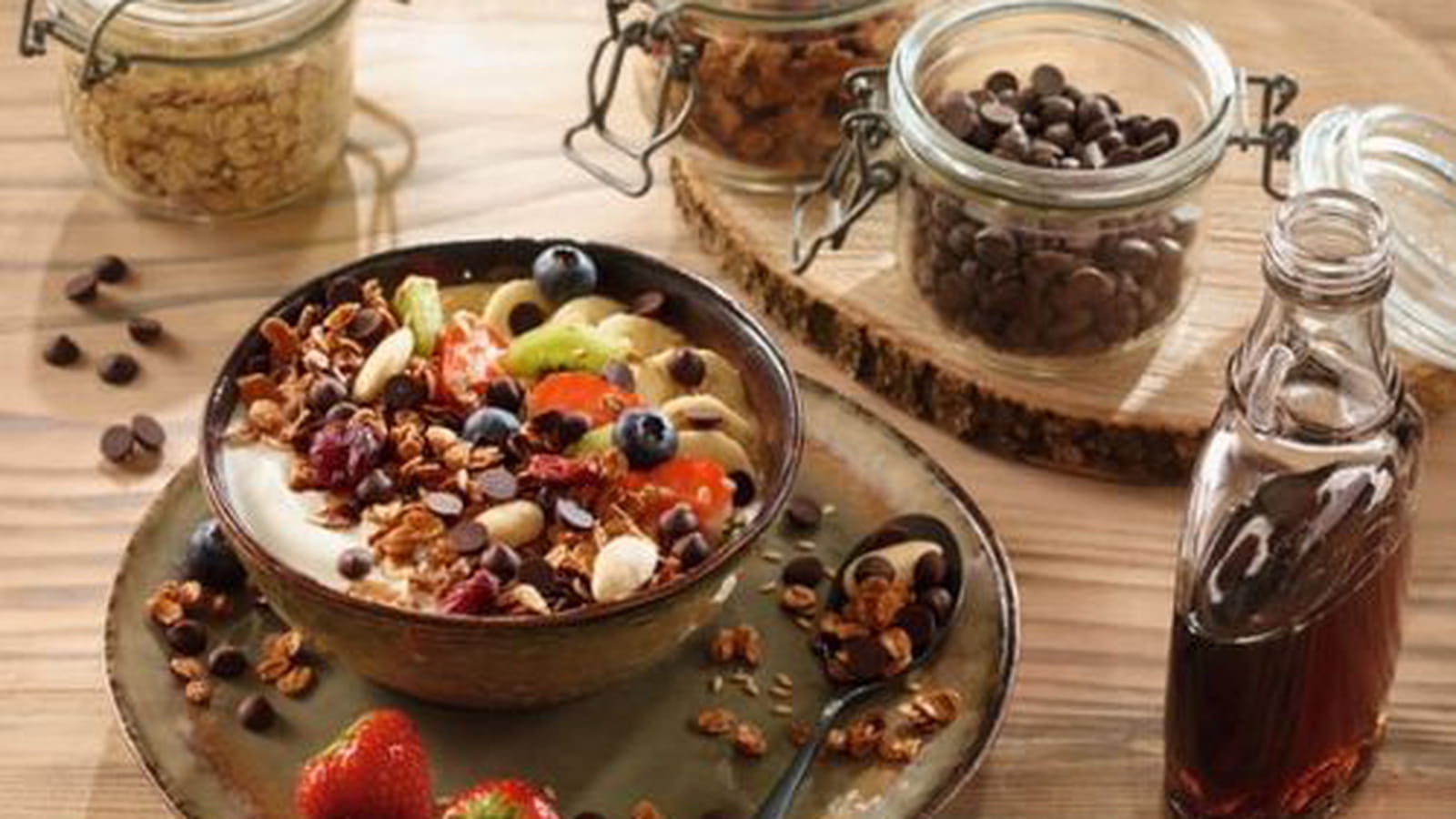 Granola aux fruits et pépites de chocolat noir