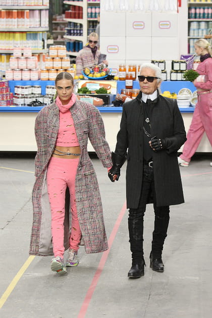 Cara Delevingne et Karl Lagerfeld