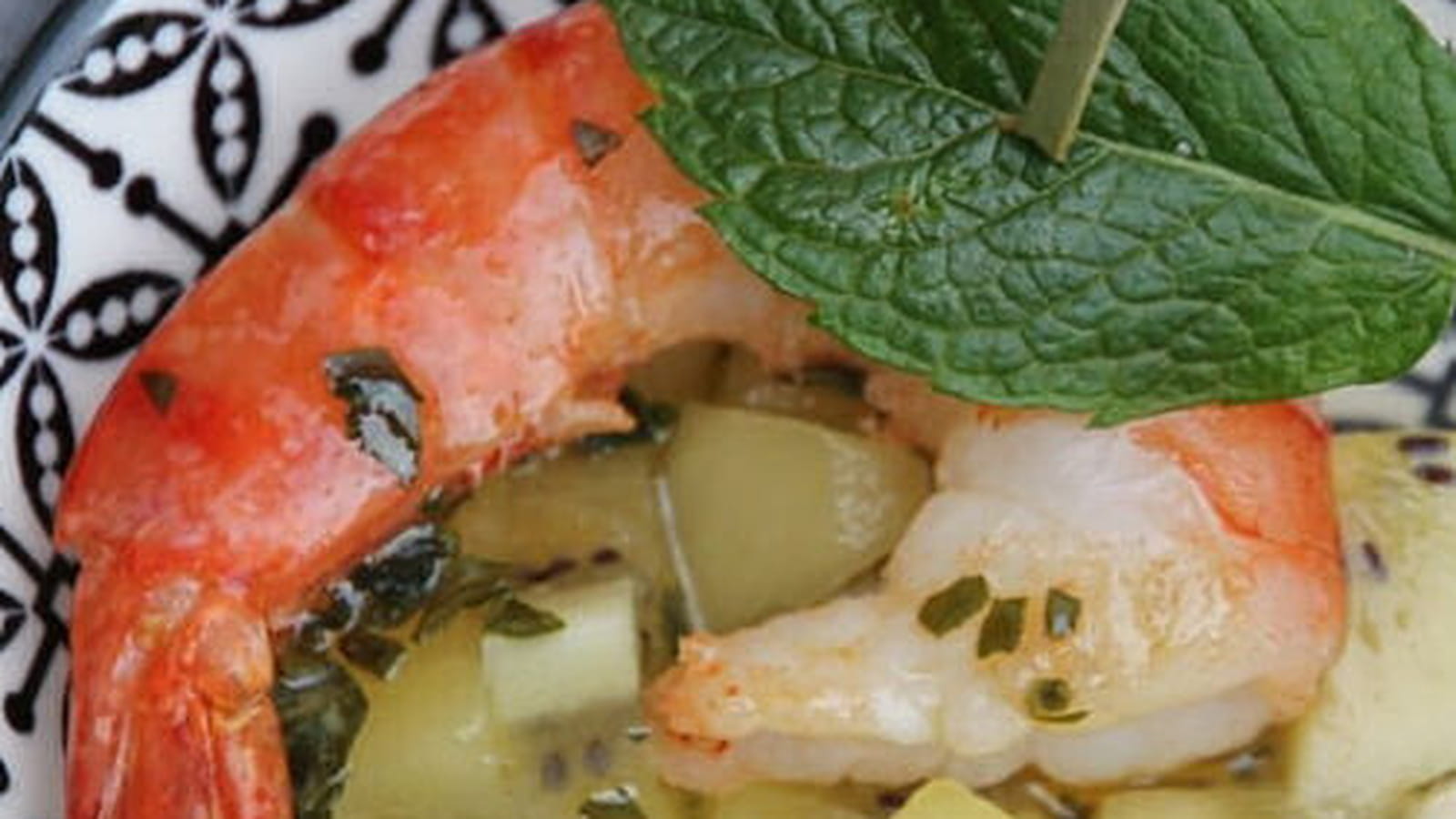 Scampi marinés au citron et miel