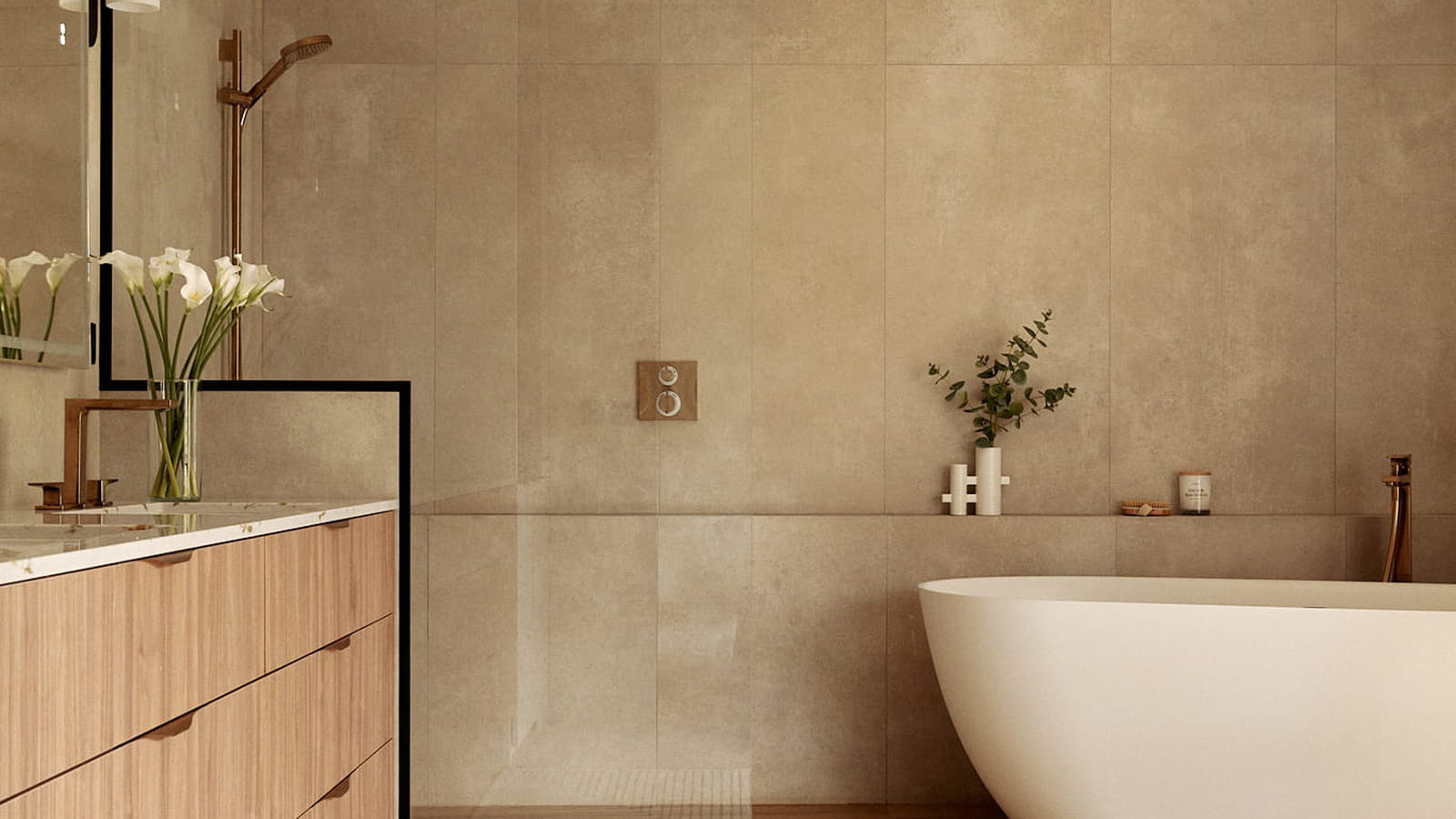 Salle de bains après