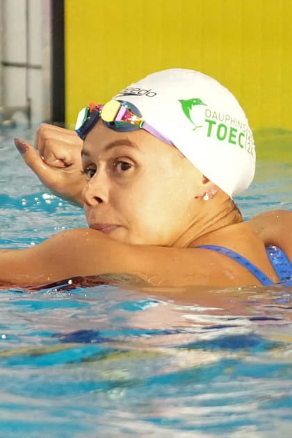Les relayeuses de l'équipe de France de natation