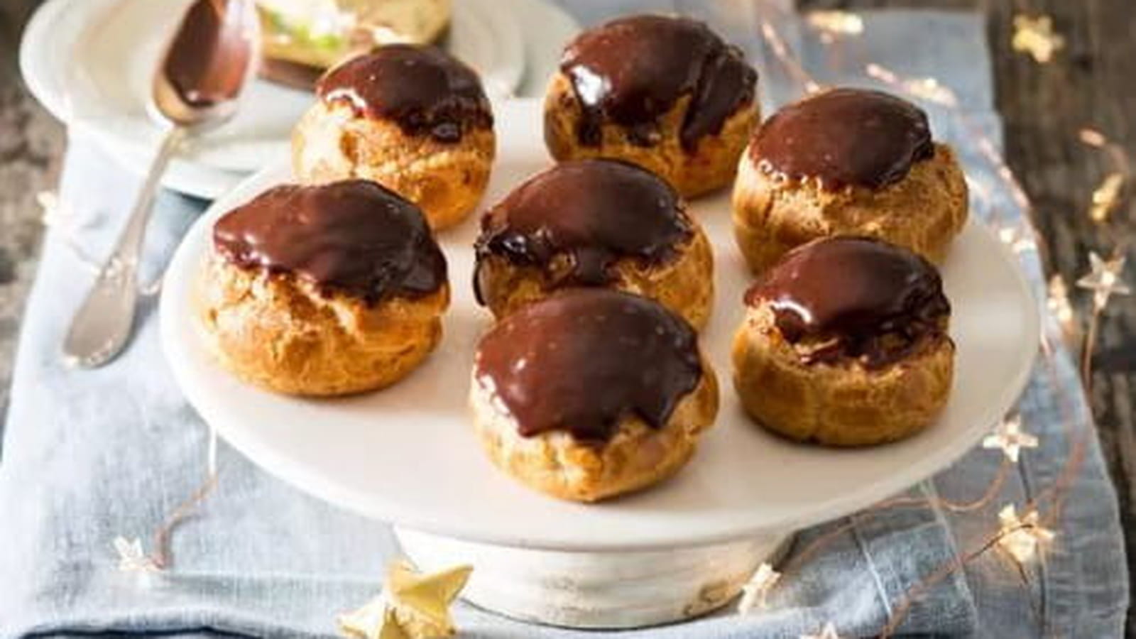 Choux ganache au chocolat noir sans lait