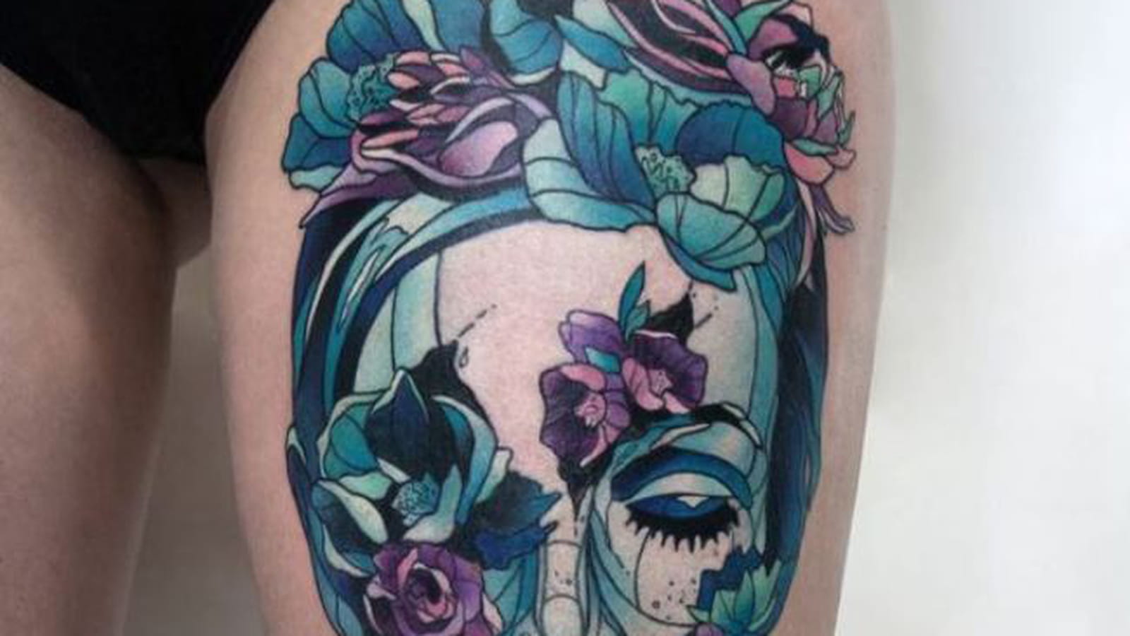 Le visage bleu