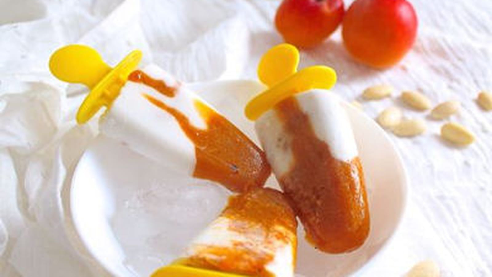 Esquimaux abricot et crème d'amandes (vegan, sans lactose)