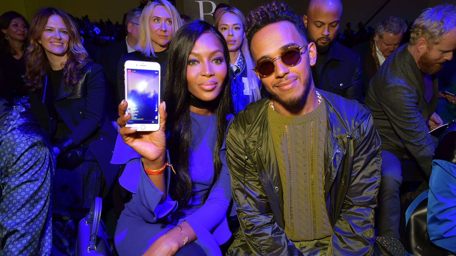 Naomi Campbell et Lewis Hamilton