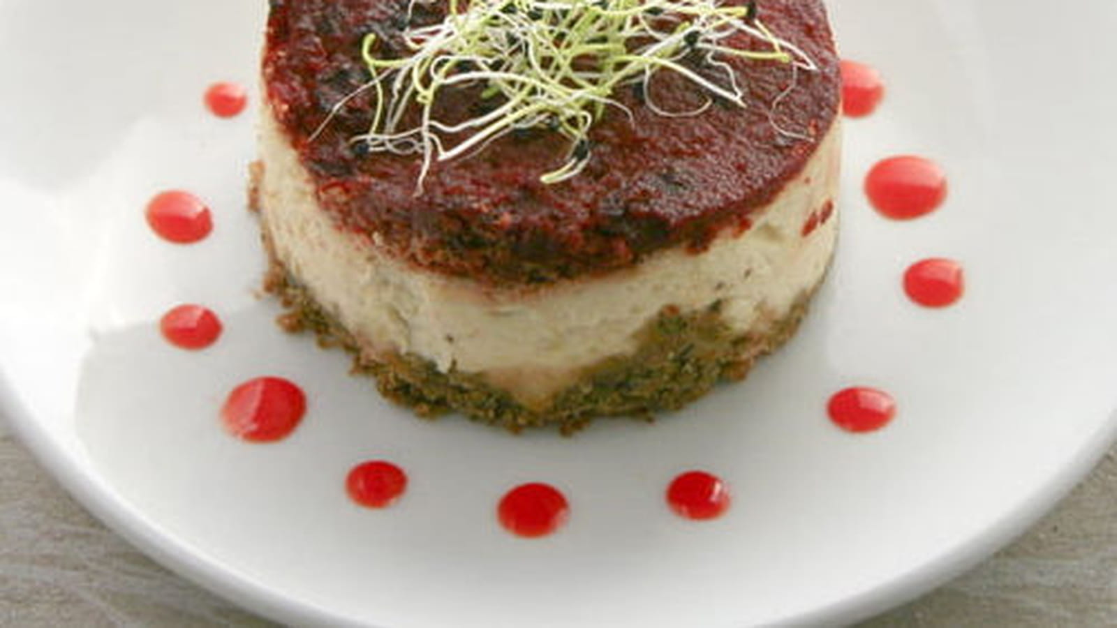 Cheesecake au chèvre frais et tomates séchées