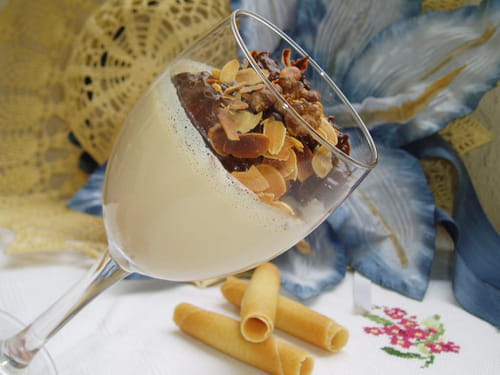 Panna cotta au Bailey's et aux fruits secs chocolatés