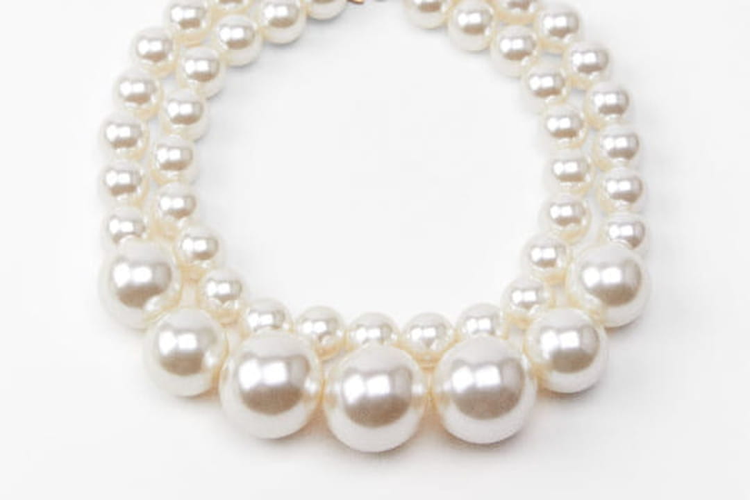 Collier Perles Longueur 54 Cm - Bijou Occasion Sans Marque