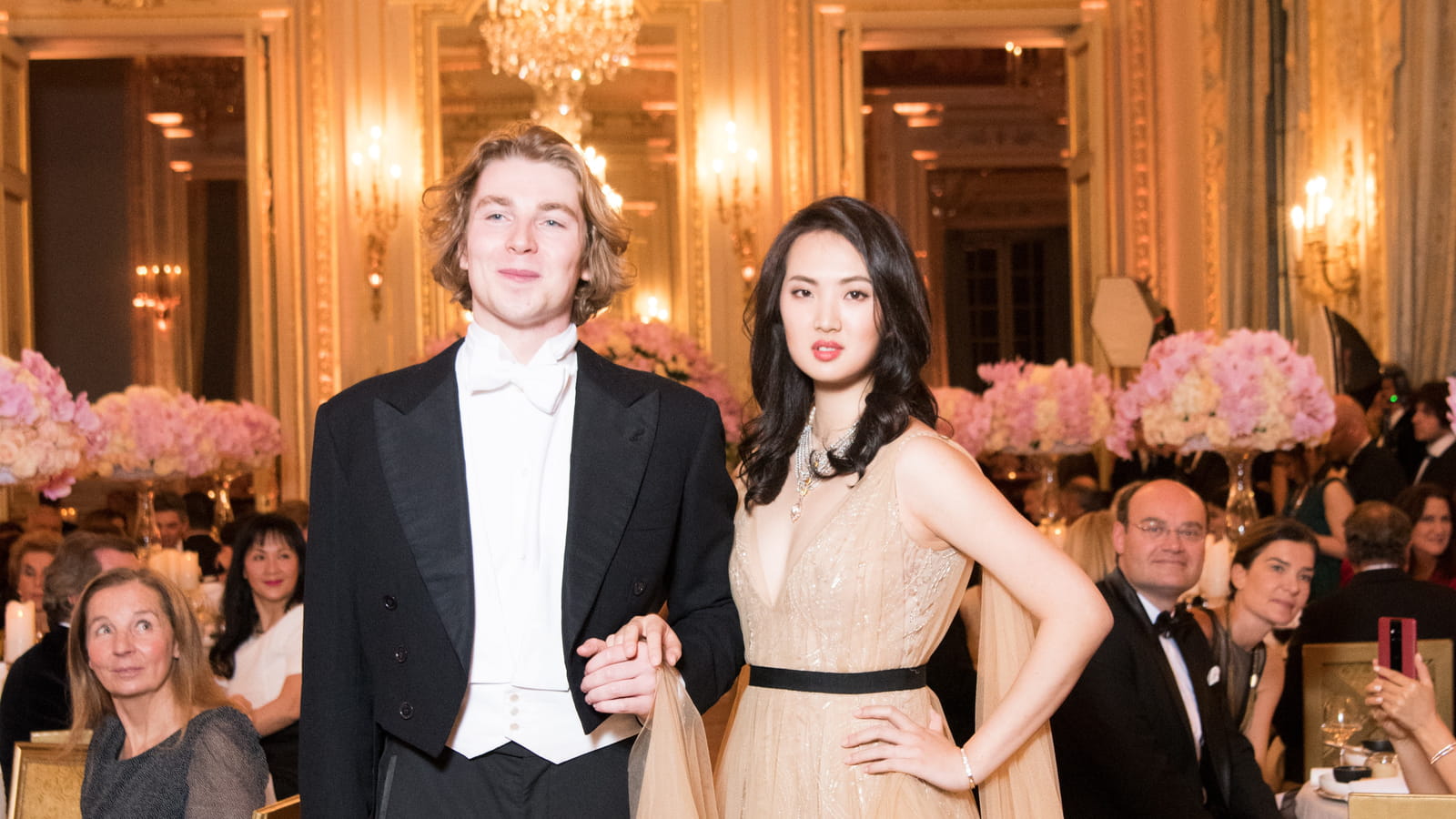Annabel Yao et son cavalier Comte Gaspard de Limburg Stirum