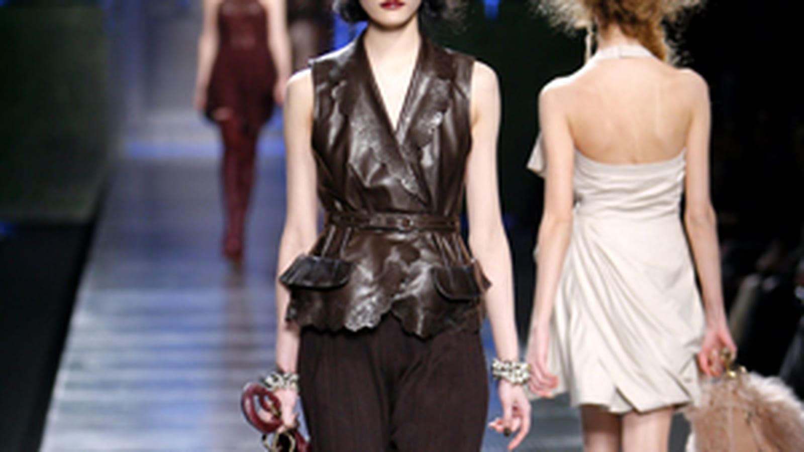 Gilet en cuir chocolat