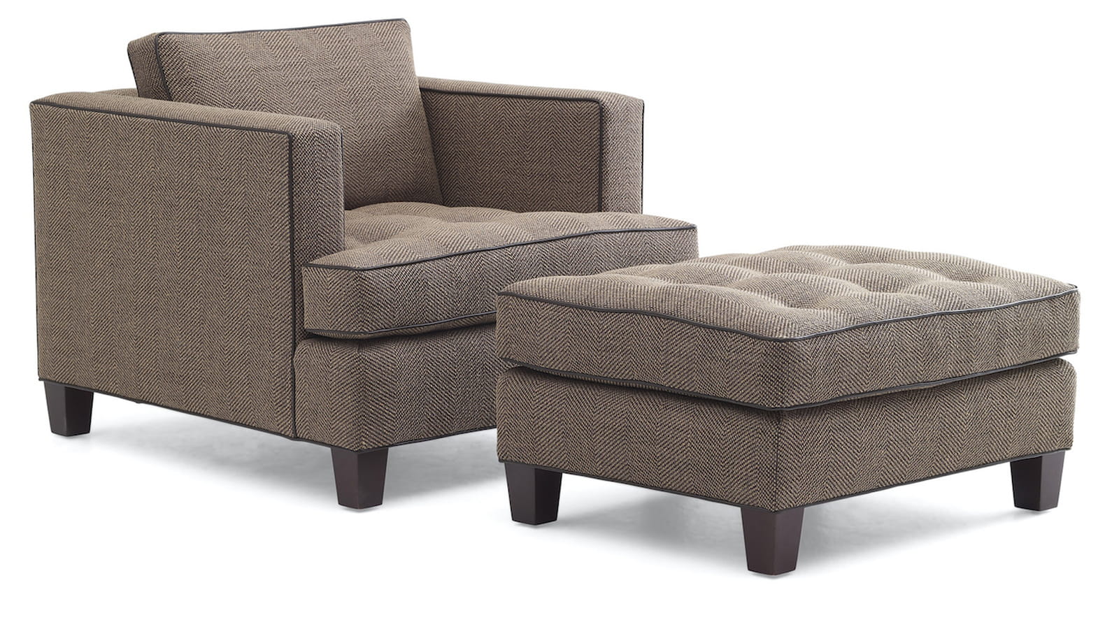 Duo fauteuil et ottoman chic