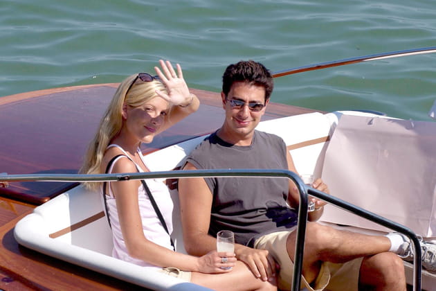 Tori Spelling en vacances avec son premier mari Charlie Shanian en 2004