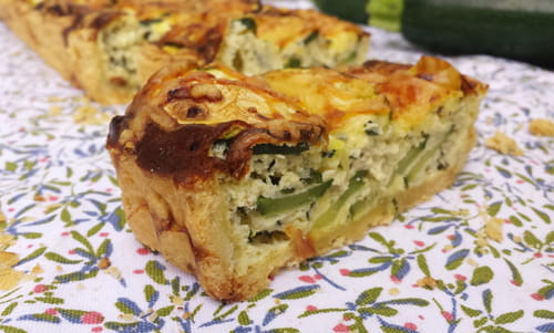 Tarte aux courgettes, ricotta et menthe