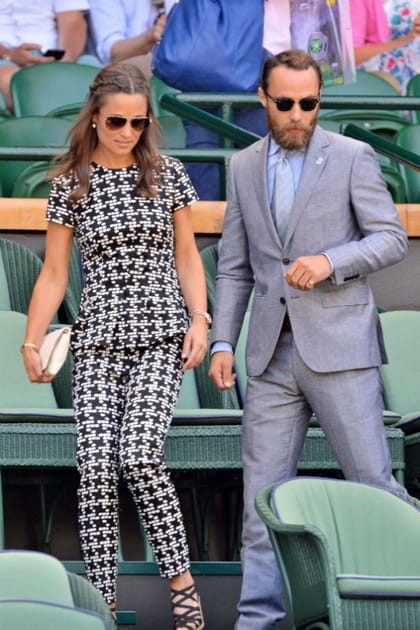Pippa Middleton dans un ensemble noir et blanc Carolina Herrera
