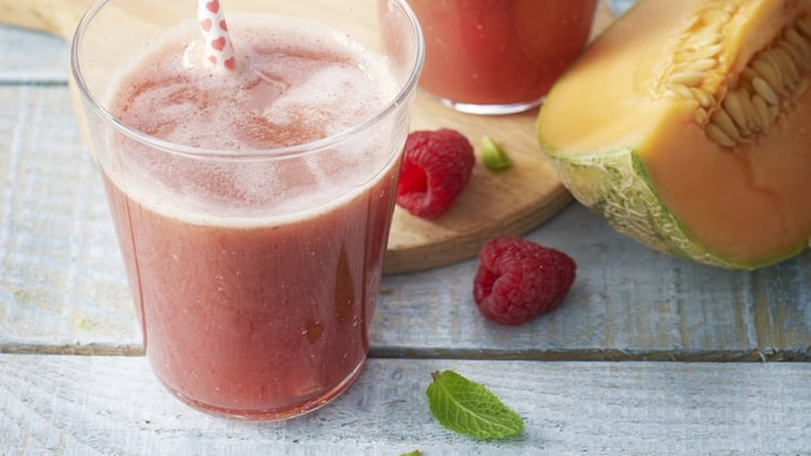Jus melon, framboise, menthe